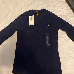 Brand new with tags polo Ralph Lauren boys Waffle-Knit Cotton Long-Sleeve-T sz 7